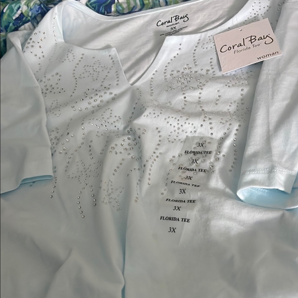 Coral Bay Light Blue Short Sleeve Tee